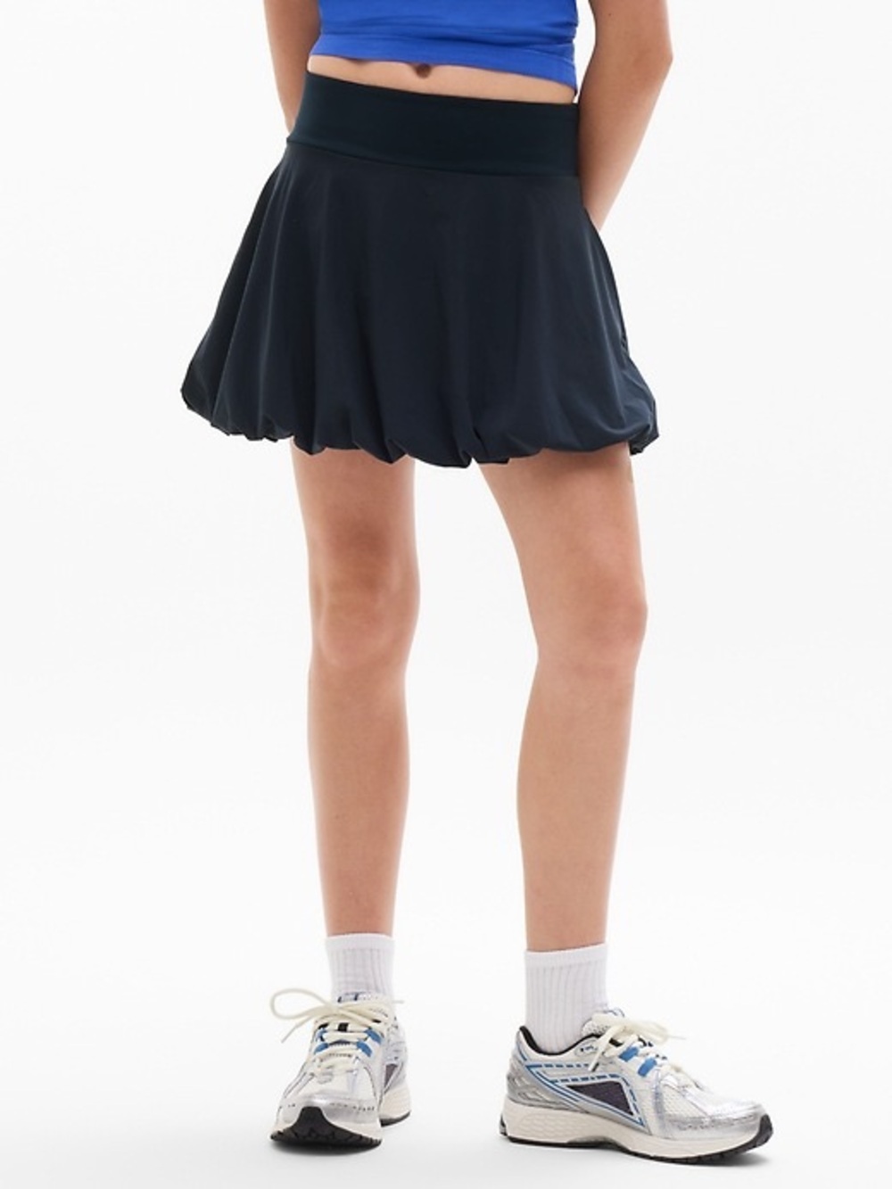 Athleta girl bubble hem skort in navy